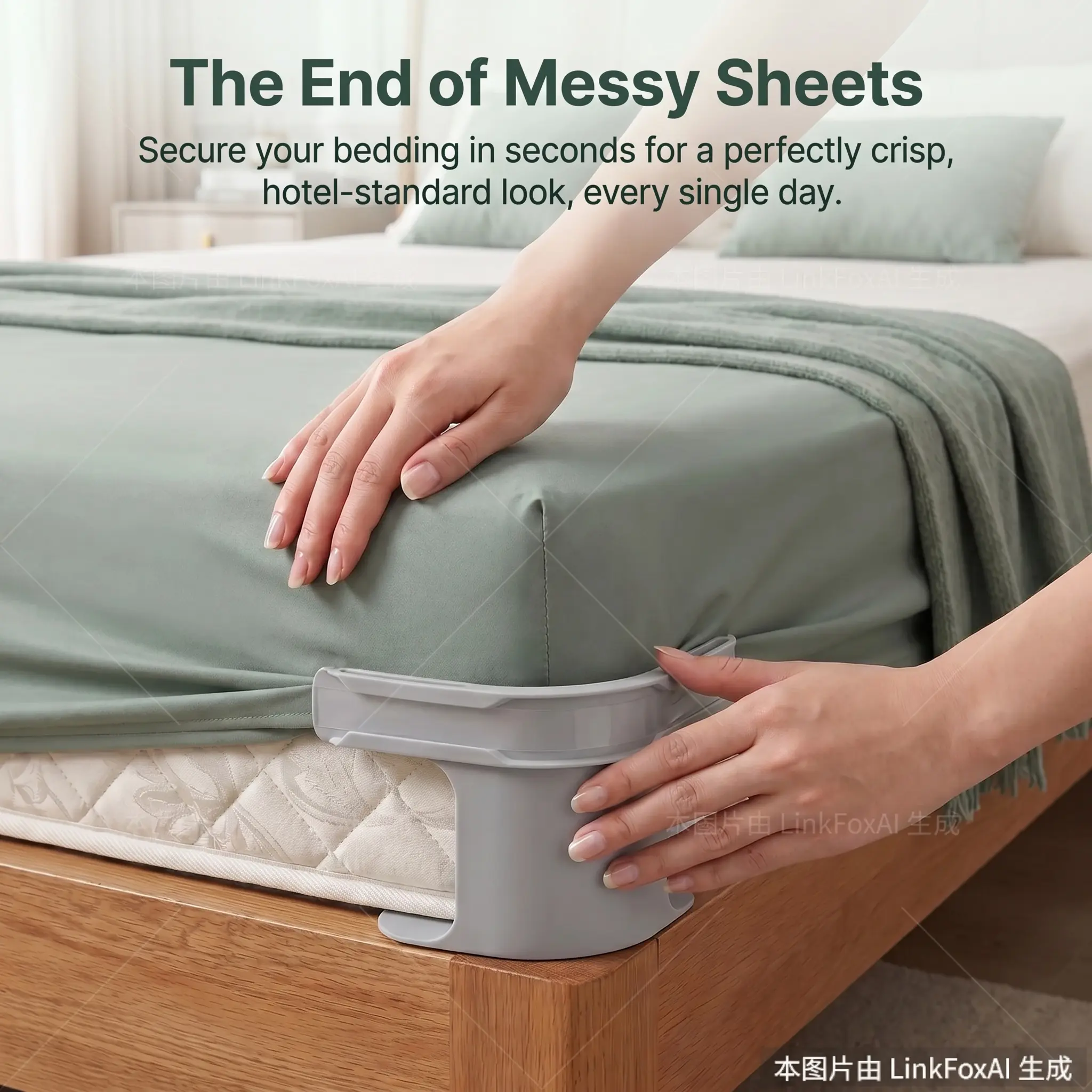 4/12pc Bed Sheet Holder Strips - Secure Fit for Mattress, No More Slipping or Wrinkles - Adjustable Elastic Straps with Strong Grip for All Bed Sizes-YY2