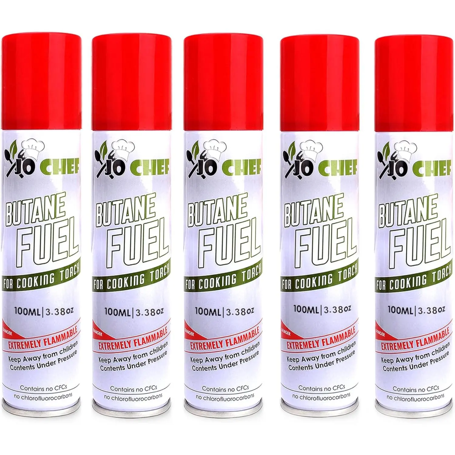 Butane Fuel Refill, Fuel Canister, Refill Gas Lighter,, Fuel Butane – Tip – (5 Cans)