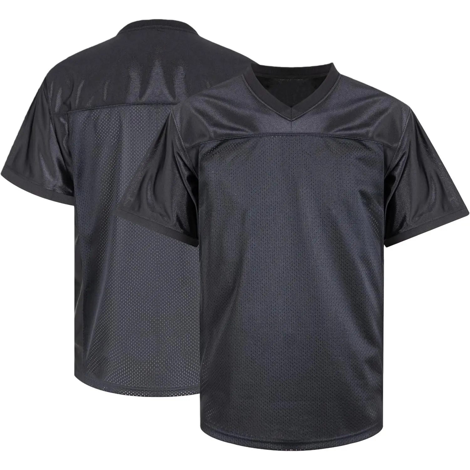 Youth Blank Football Jersey Mesh Athletic T-Shirt Unisex Hip Hop Football Practice Jersey S-XL