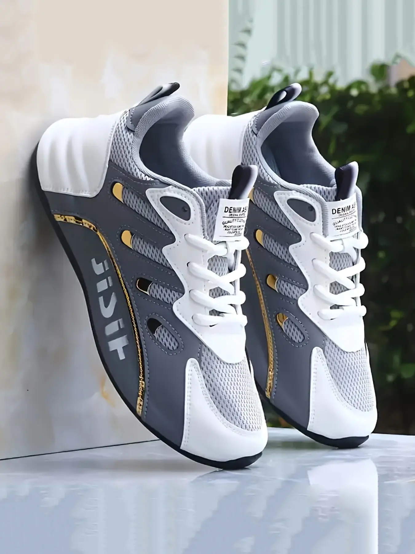 Men's Casual Sports Shoes, Trendy Outdoor Walking Sneakers, Durable Laces, All-Season Streetwear, Perfect Gift, Couples' Footwear