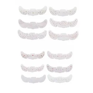 12pcs Mixed Glitter Holographic Freckle Stickers - Rainbow Heart Star Dot Pattern Waterproof Temporary Freckle Spot Tattoo (Sports & Outdoor Protective Gear Accessory) for Party, Daily Makeup Decoration, Glitter Freckles Face Tattoo