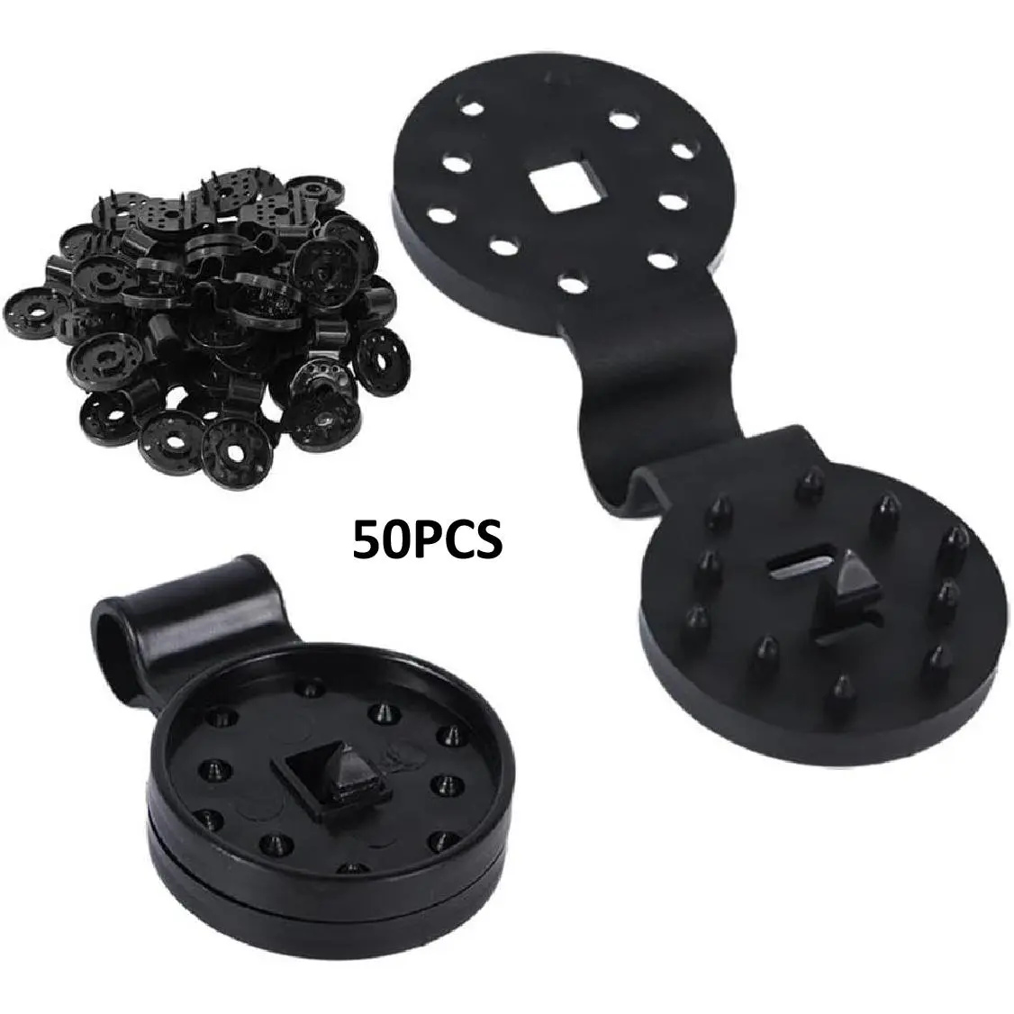50 Pcs Heavy Duty Plastic Locking Clips for Awning Fabric, Reusable Windproof Tarp Fastener Clamps, Removable Buckle Clips for Garden Netting, Tent Canopy and Outdoor Sunshade Fixed Installation