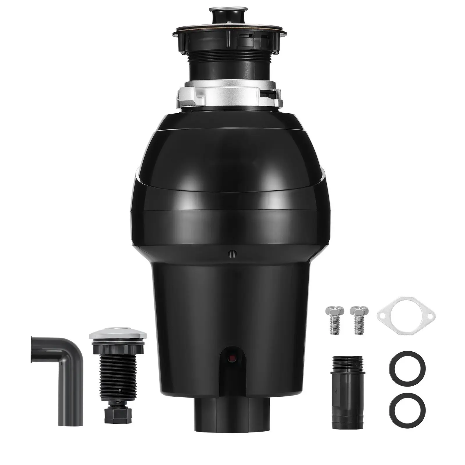 Residential 1 HP Continuous-Feed Garbage Disposal, 3270 RPM Corded Food Waste Processor with Grinding Function, EZ Connect Quick Install, Assembly Accessories-Included Kit, High-Torque Quiet Op Durable Kitchen Sink Fixture