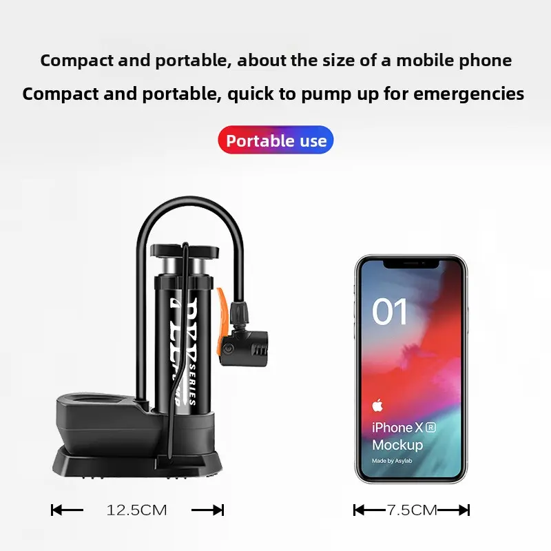 Foot on household electric car air pump, bicycle pump, car basketball balloon high pressure air pump