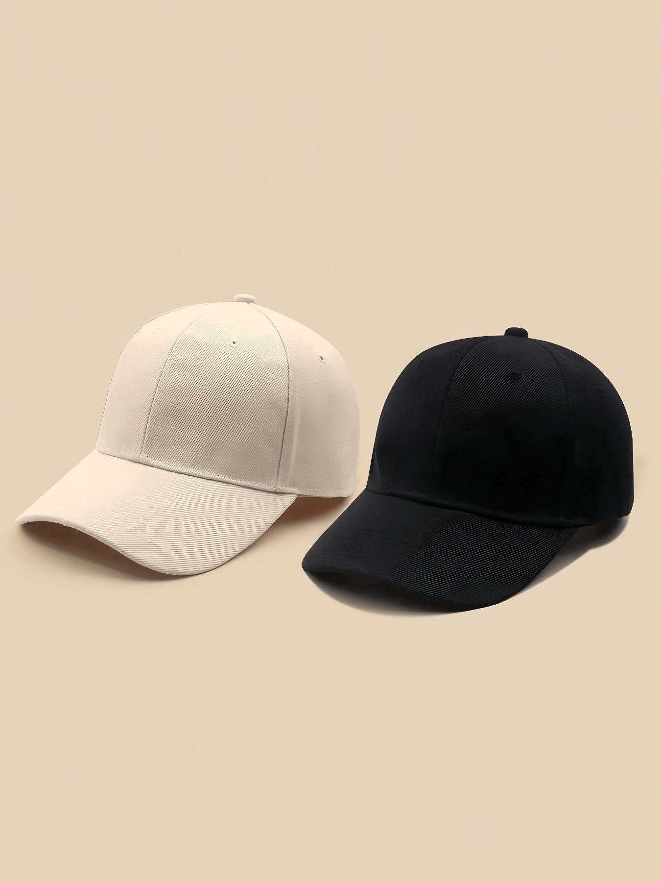 1 Piece/2pcs Unisex Casual Trendy Plain Color Baseball Cap Adjustable, Summer 2024 Street Style Sportive Minimalist Baseball Cap, Fashionable Hat for Men & Women for All Season, National Day Offers