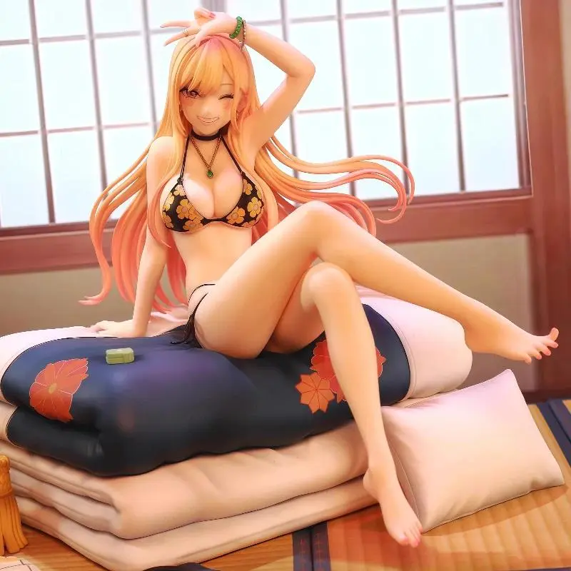 19cm Kitagawa Marin Sitting Pose Swimsuit Ver Anime Collectible Figurine, Mascot Figure Gag Toys & Practical Jokes, Desktop Decoration, Gift For Otaku