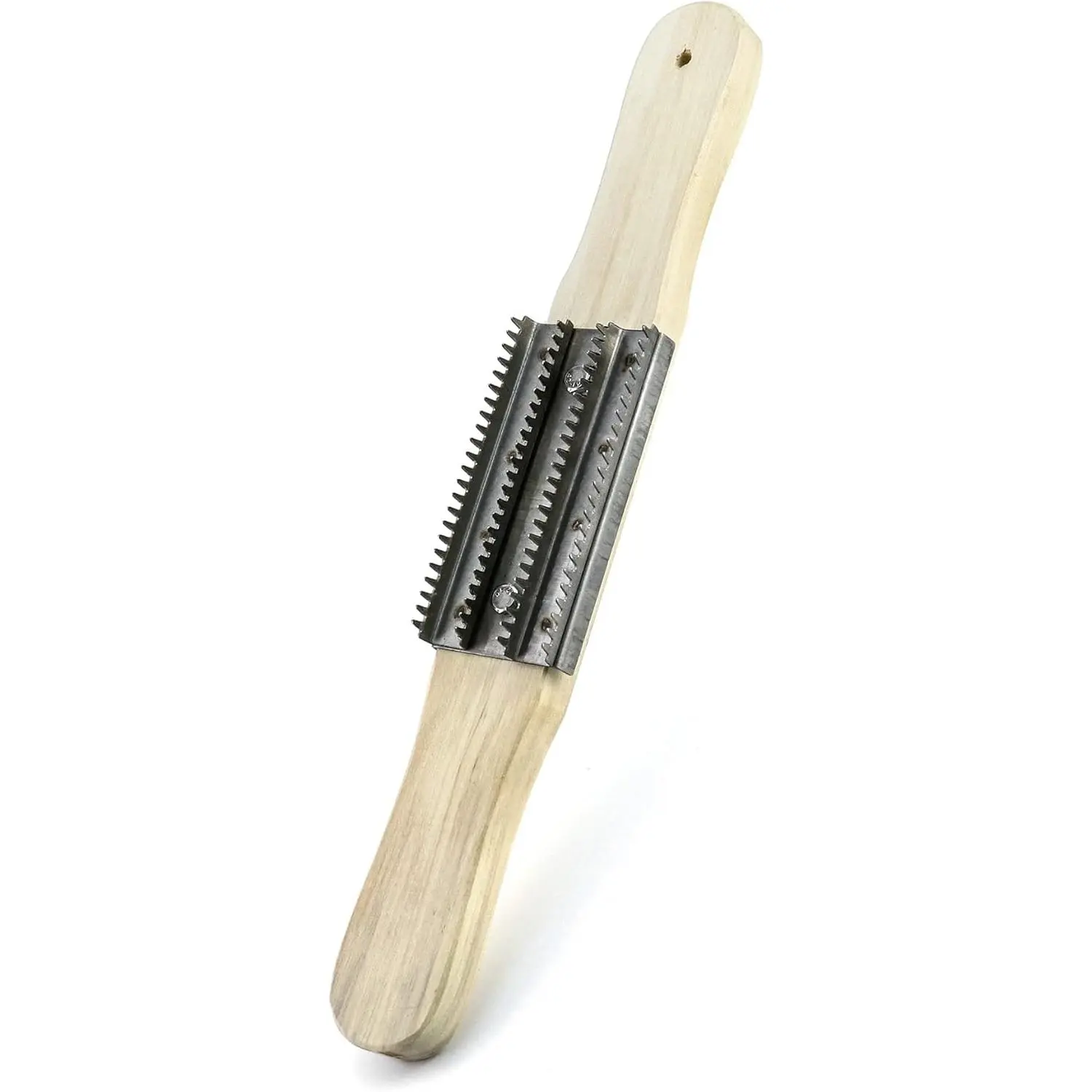 Buffing Wheel Rake, 15" Polishing Rake with Wooden Handle and Stainless Steel  for Removing Residual Compounds and Metal