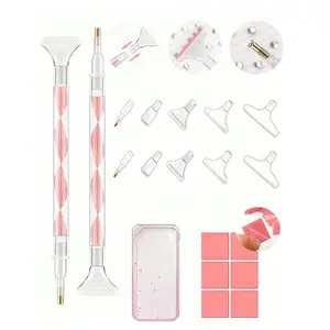 Diamond Painting Dotting Pen Tool Set, DIY Diamond Glue Spiral Pattern Quick Dotting Pen, Multi-Functional Replacement Tips