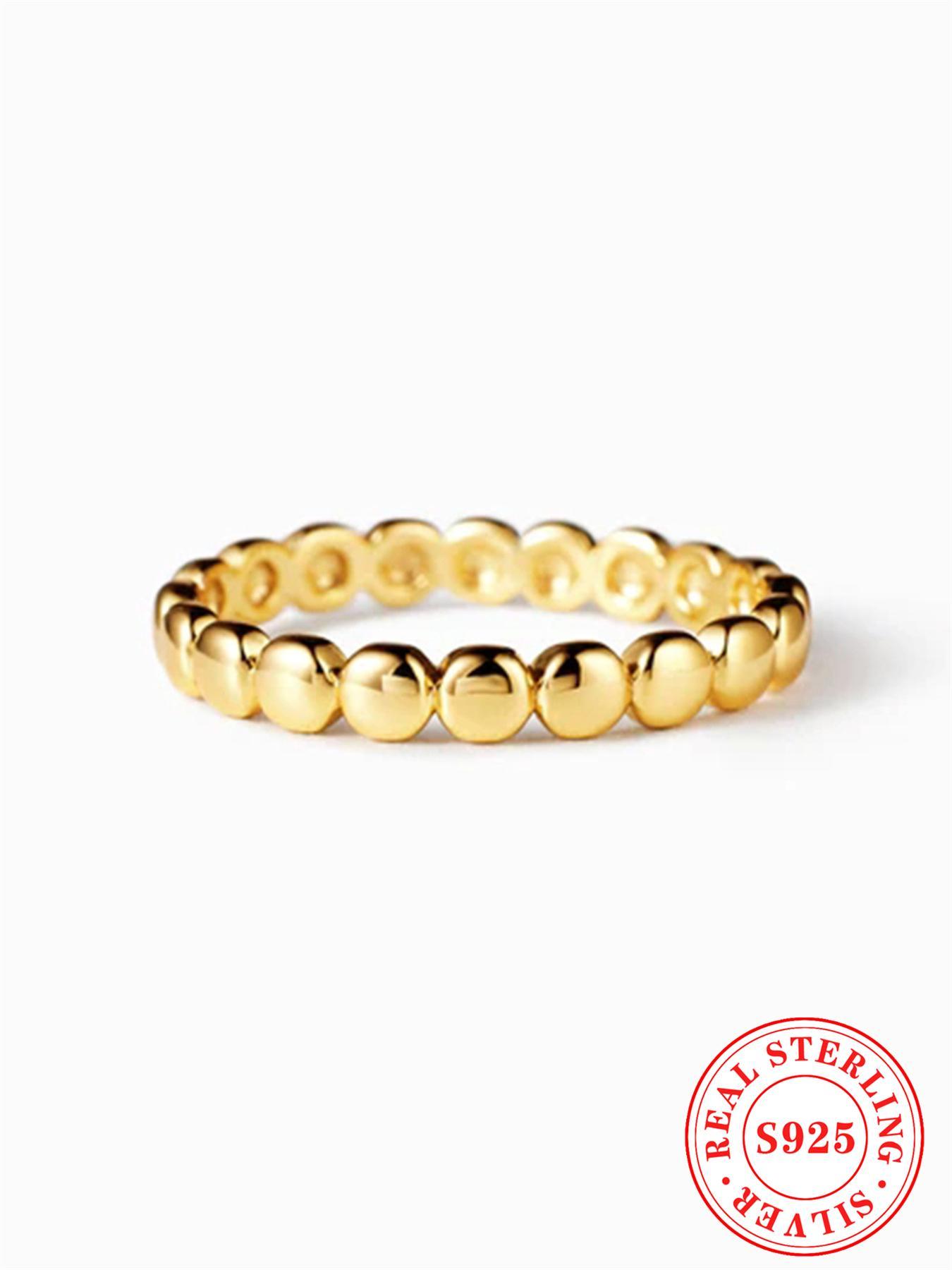 925 Sterling Silver Simple Style Plain Color Ring, Exquisite Trendy Ring, Fashion Jewelry for Women, Girl's Fashion Accessories for Party, Daily Birthday Gift