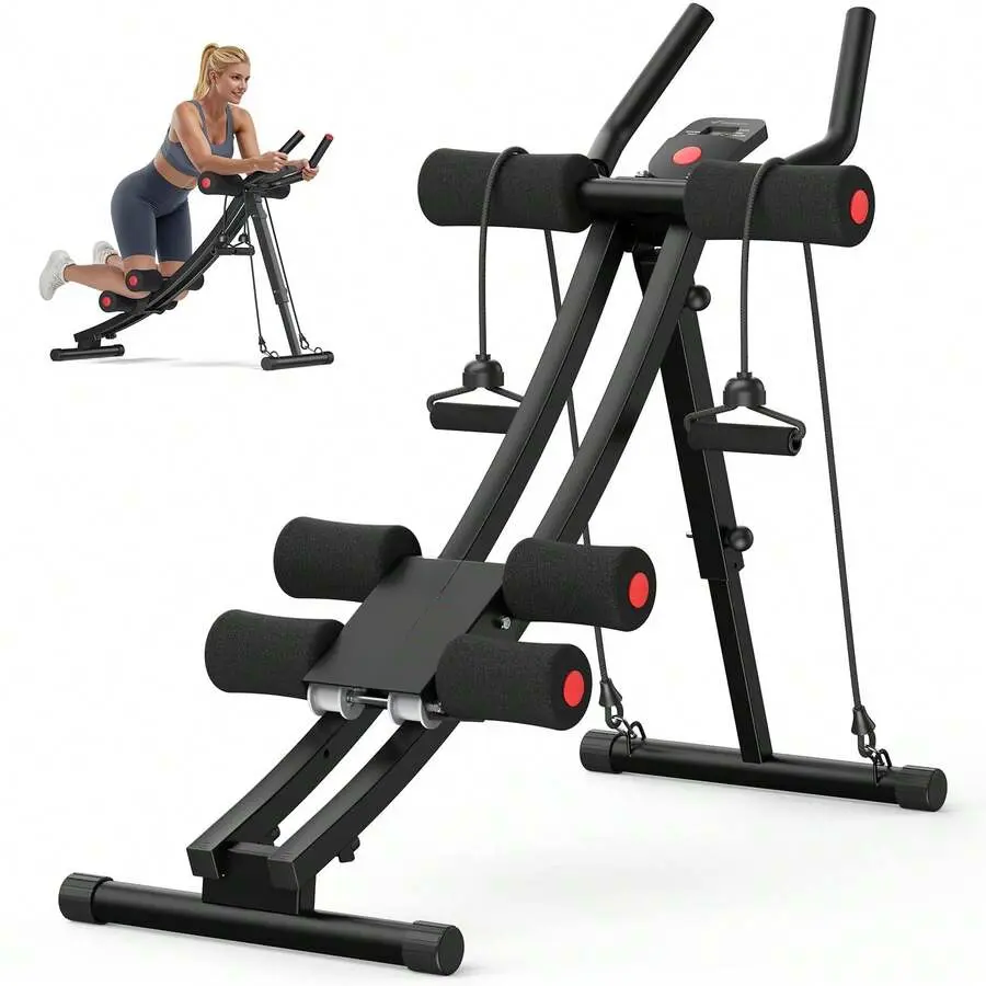 2026 Ab Machine, Adjustable Ab Trainer Machine, Ab Workout Equipment For Home Gym, Ergonomic Arc Track For Better Abs, Foldable Workout Machine For Full Body Workout Home Exercise
