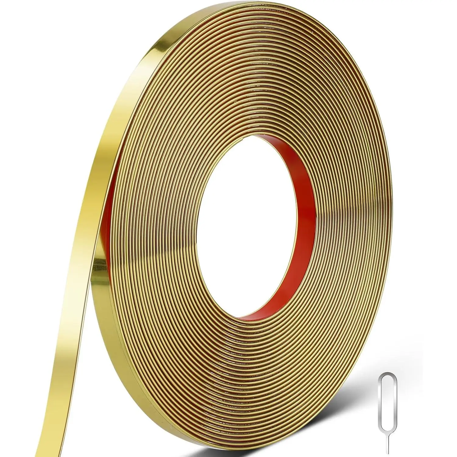 0.4in x 19.68Ft Peel and Stick Wall Molding Trim, Flexible Mirror Border | PVC Trim, Easy No- Install, , Self Adhesive Decorative Trim for Walls, Edges, Borders, Window Frames, Cabinet