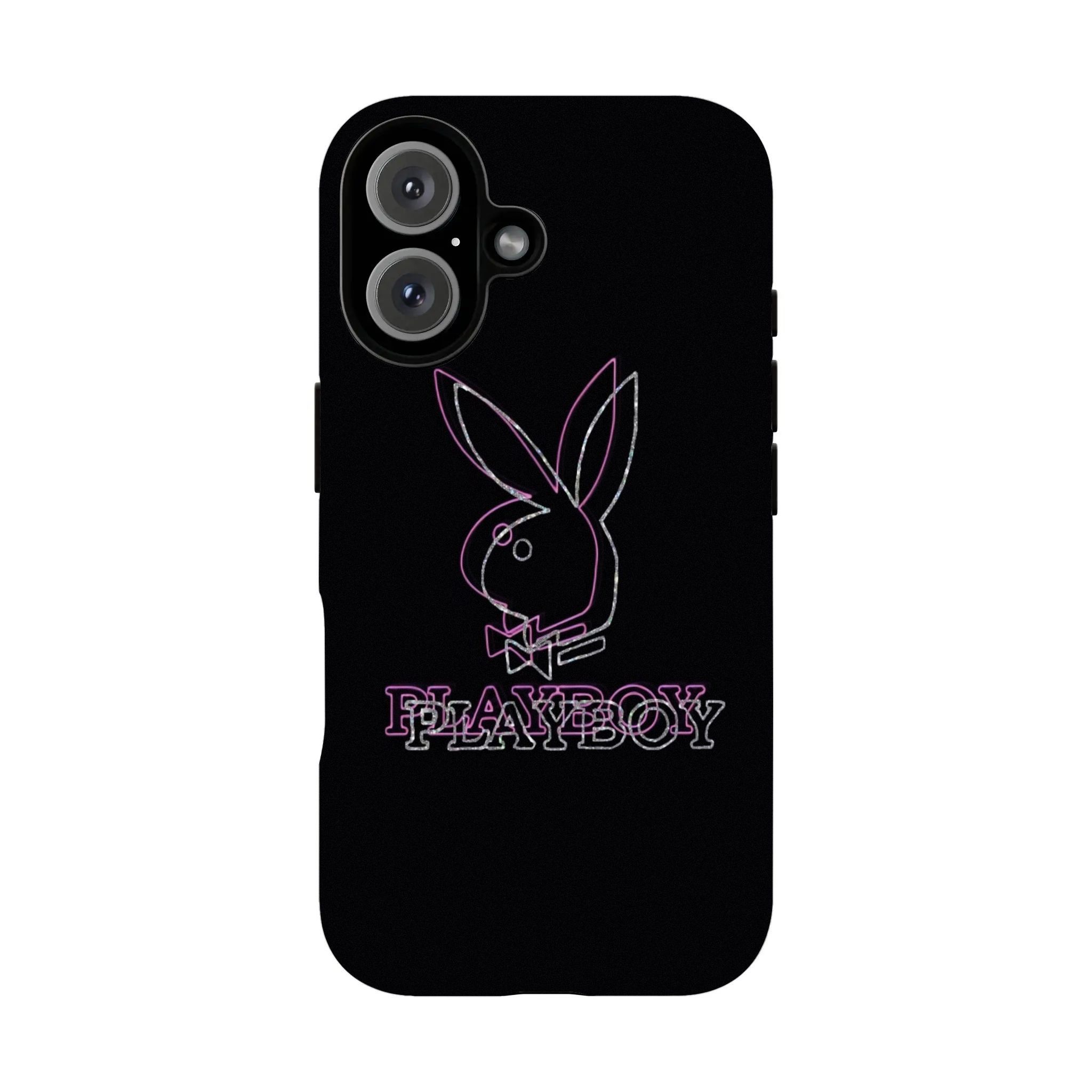 Stylish Playboy Bunny Dual-Layer "Film-Style" Phone Case — Compatible with iPhone 12, 13, 14, 15, 16, and 17 Series. Dual-Layer Structure: Features a slim, lightweight hard shell paired with a premium, fade-resistant printed finish.