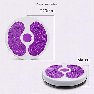 Adjustable Ab Twist Waist Disc Board with Handles – Waist Slimming Balance Rotating Disc with Foot Massage for Arms, Hips & Thighs
