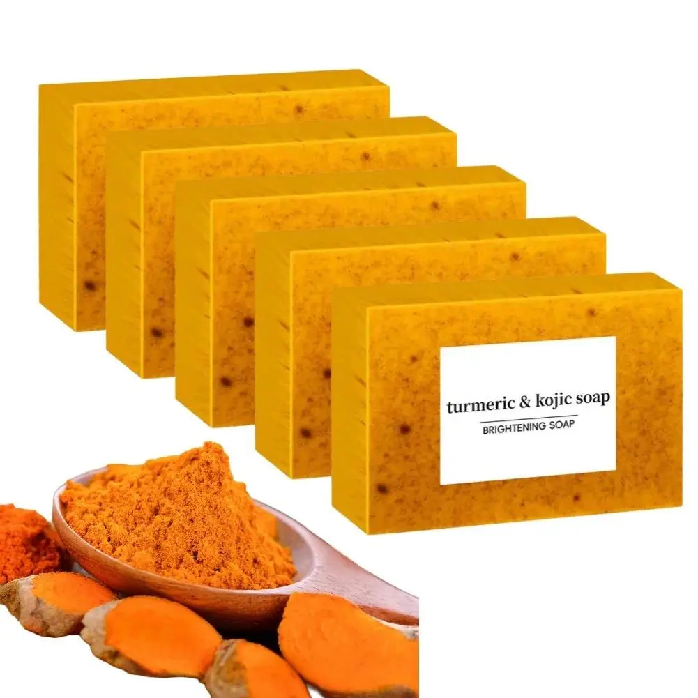 Tuturmeric & Kojic Soap, 1/3/5pcs Deep Cleansing & Brightening Cleanser Soap Bar, Hydrating Body Wash Soap for All Skin Types