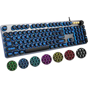 Large Print Backlit Keyboard with 7-Color Backlit, Wired USB Lighted  Keyboards Oversize Letters  Easy to See, Illuminated Keyboard for PC, Laptop,Windows Desktop