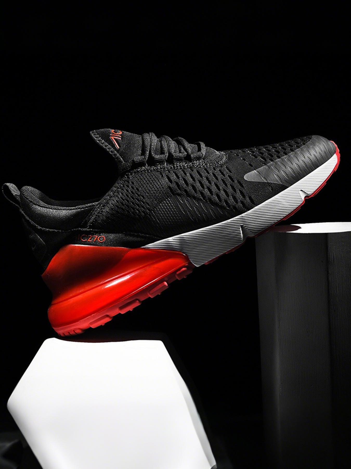 Men's 270 Air Cushion Running Sneakers, Breathable Mesh Upper, Shock-Absorbing Sole, Athletic Gym Shoes for American Athletes & Sneakerheads