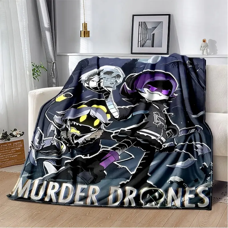 2025 New Style Murder Drones Uzi V Cartoon Soft Blankets,Throw Blanket Comfortable Blanket for Picnic Beds Sofa Home Bedroom Kid