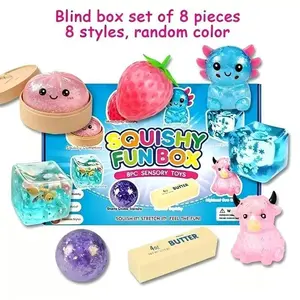 Compressing Toys Set, 4pcs/8pcs Mystery Soft Box Series, Sensory Integration, Creative Stress Relief, Squishy Fidgets, Perfect Gift Idea