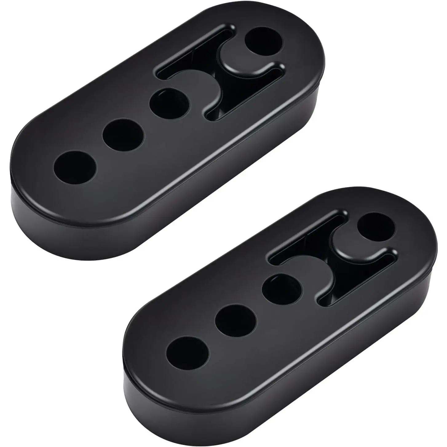 4PCS EPDM Rubber Exhaust Hanger Bushing Mount - 4-Hole Pattern, Adjustable Insulator, Vibration Dampener, Universal for Most Cars