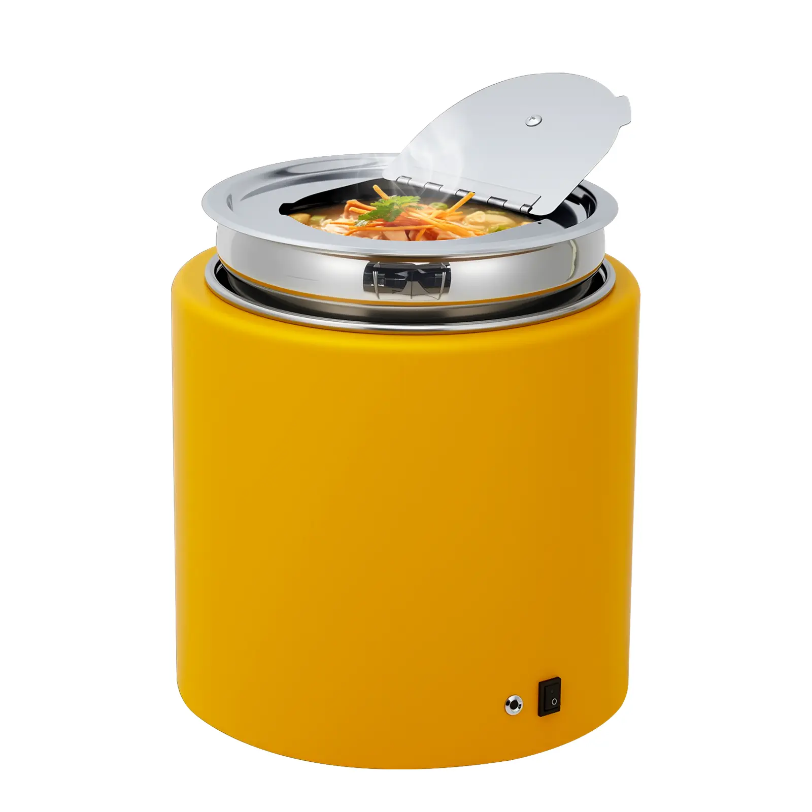11.6 QT Stainless Steel Electric Soup Warmer – Commercial Buffet Soup Kettle, Hinged Lid & Removable Pot – Food Heating Equipment for Catering, Restaurant, Party, Hotel