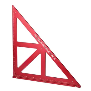 Precision Triangle Square 18inch, Metric &  Scale Framing Square for  90 and 45- Measurement,  Alloy Architect Ruler for Carpenter