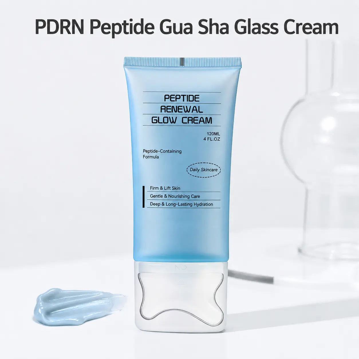 PDRN Peptide Gua Sha Lifting Gel Cream for Jawline Definition, Face Sculpting, Firming & Elasticity Care for Dry and Sagging Skin, Glass Skin Glow, At-Home Facial Care, Beauty Products | Korean Skincare