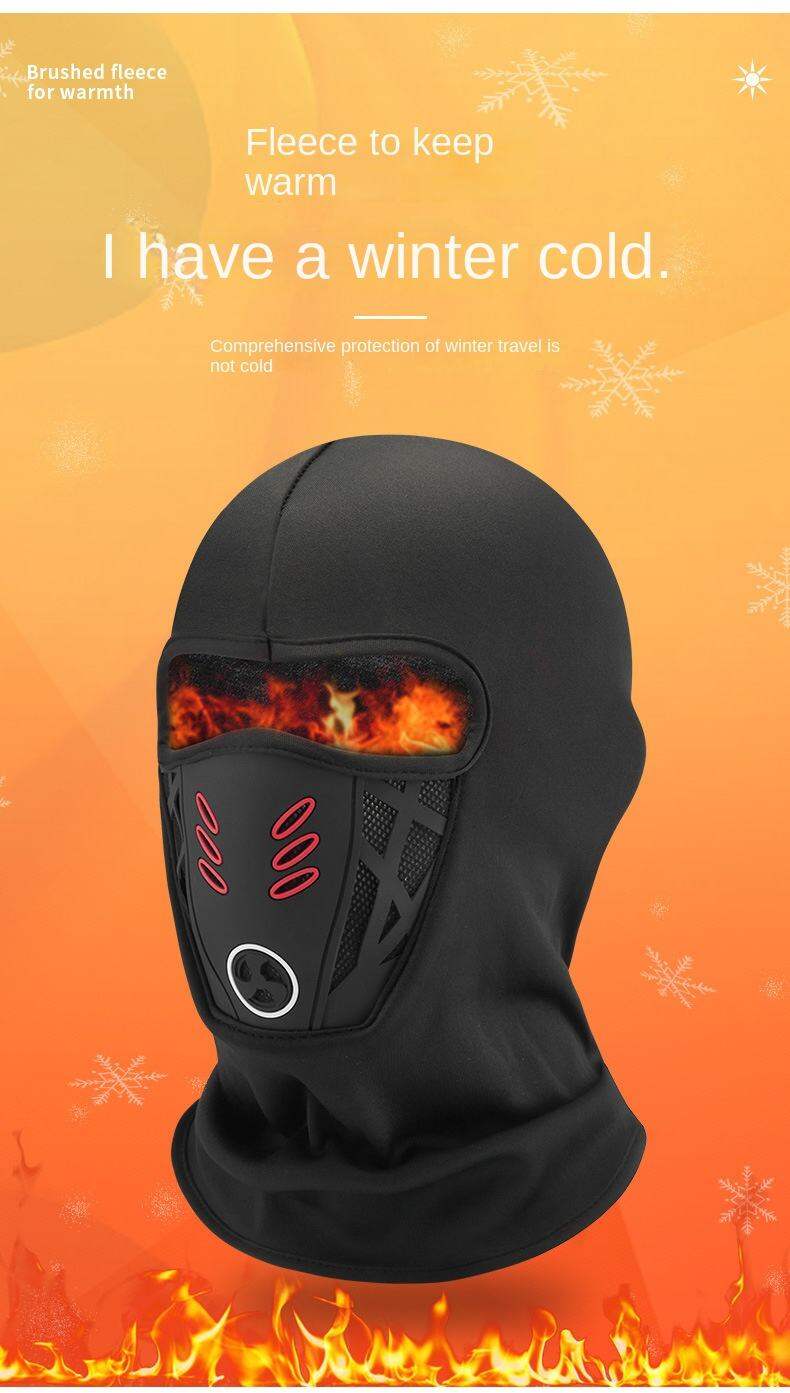 Winter Rider Warm Anti-Haze Balaclava Full Face Mask for Motorcycle Riding Cycling Ski Hood Cap Windproof Soft Outdoor Warm Bike Headwear