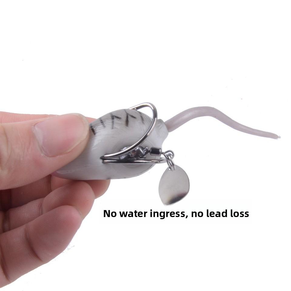 Topwater Frog Lure 4.5cm 10.5g Rat Mouse Shape with Blade Double Hooks Soft Fishing Bait