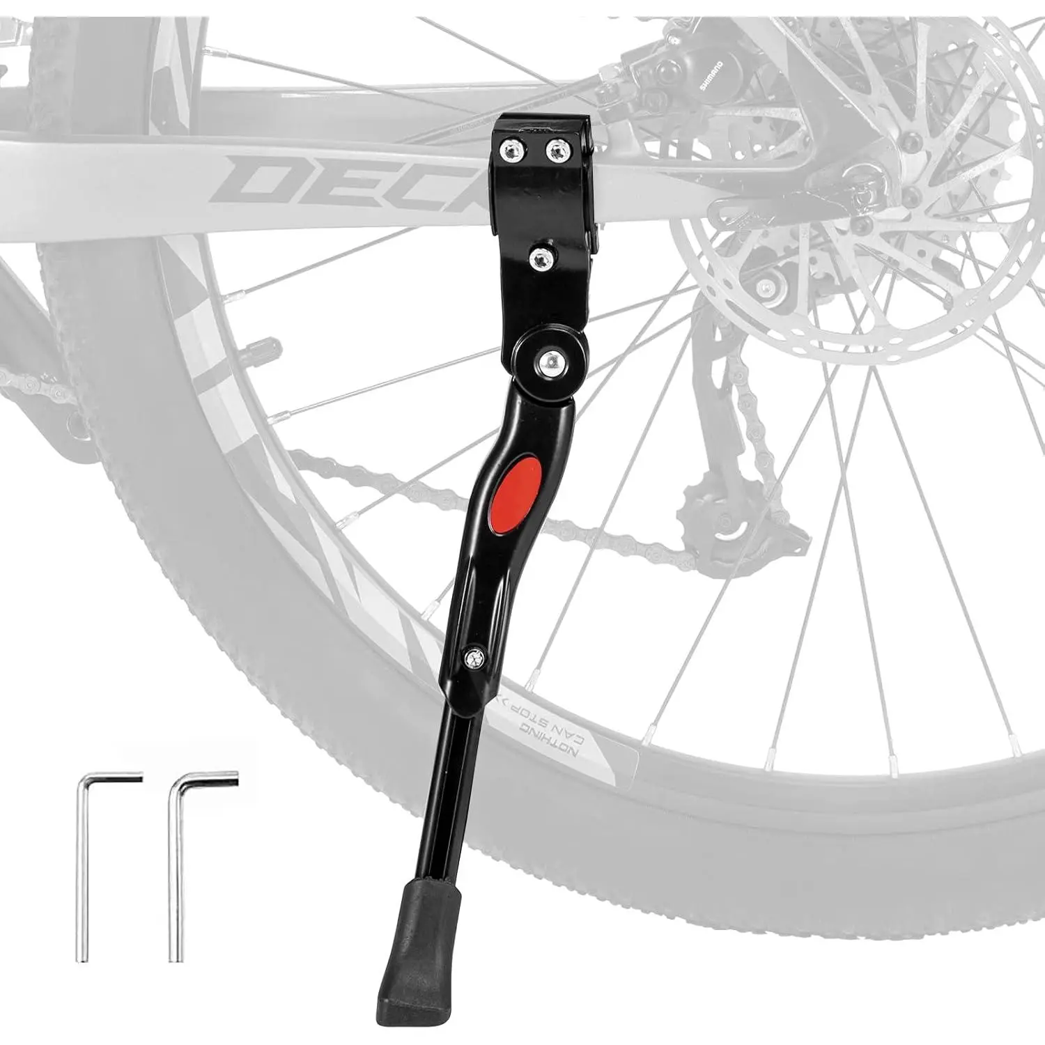Kickstand for 22"-28" Adult  Adjustable  Rear Mount | Adjustable Length,  Alloy Material,Non-Slip Sole,22"-24"-26"-27.5"-28" Bikes Kickstand