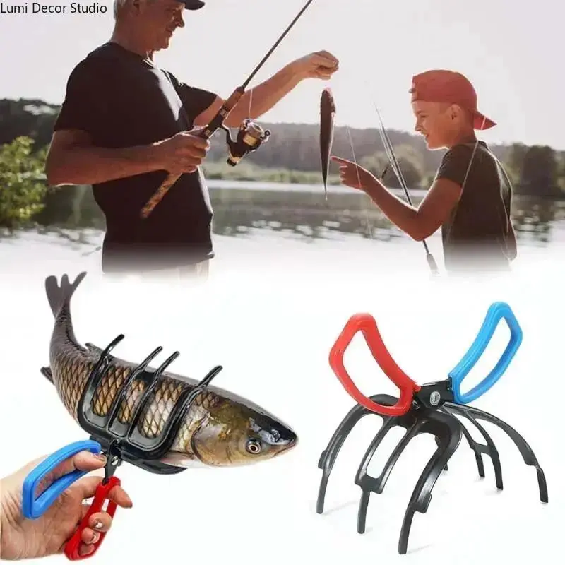 Fishing Fish Gripper Tool, 3 Claw Metal Fish Control Clamp Featuring Strong Secure Hold for Bass Fishing, Kayak Fishing and Outdoor Adventures