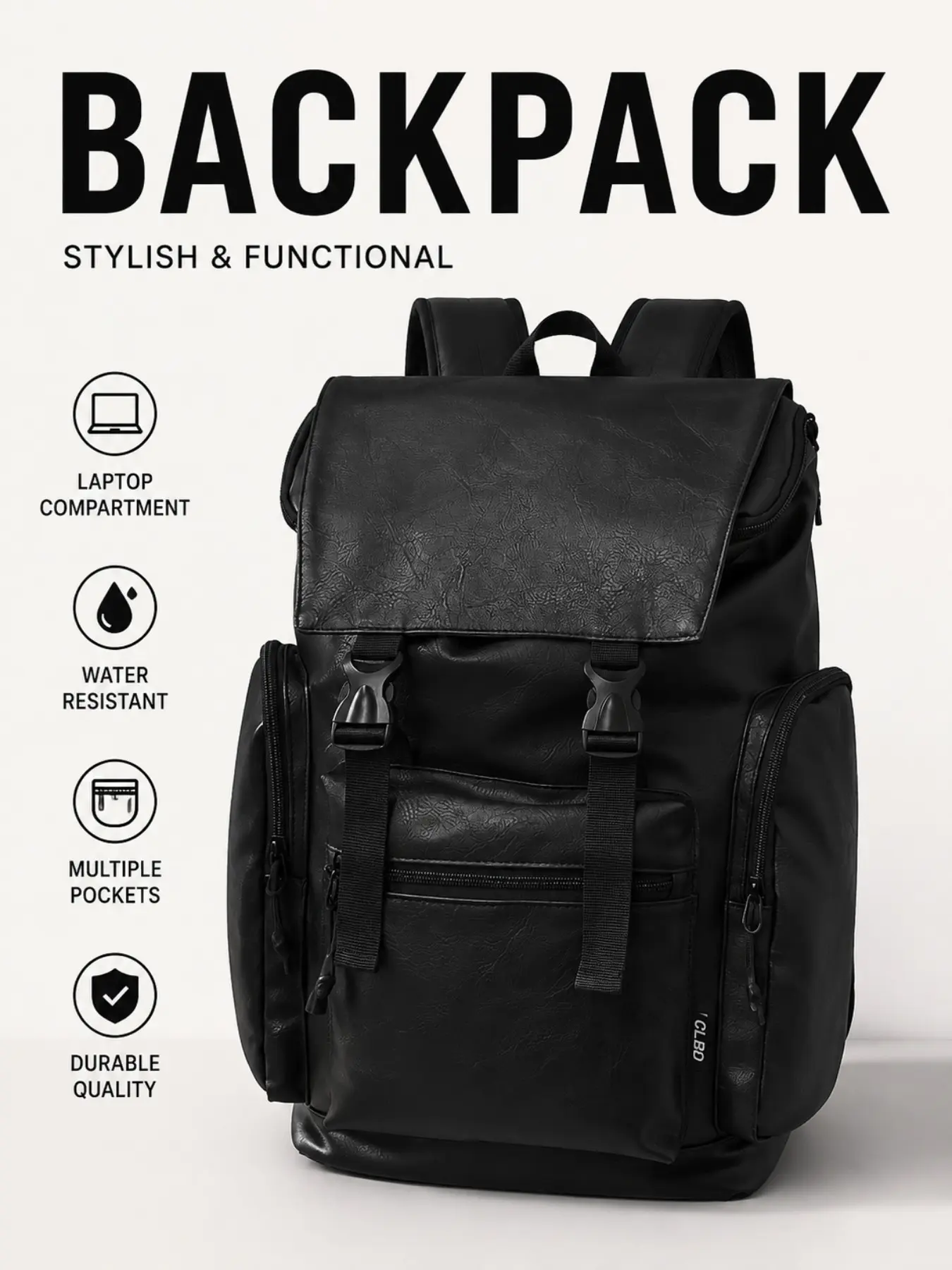 2026 Spring Summer Travel Essentials, Japanese Style Large Capacity PU Zip Backpack Travel Backpacks, Durable Anti-Scratch Commuter School Bag Student Backpack, Backpack For School