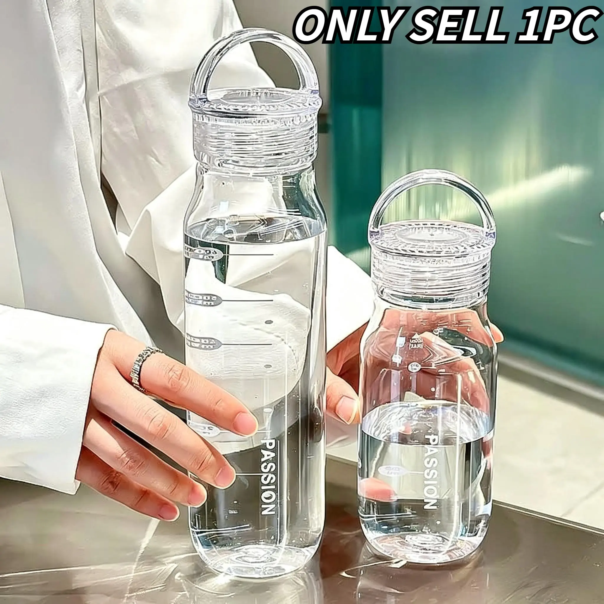 Portable Transparent Plastic Water Bottle, Large Capacity, Ideal for Home, Fitness, Outdoor, School, Camping, Travel, Summer Gift