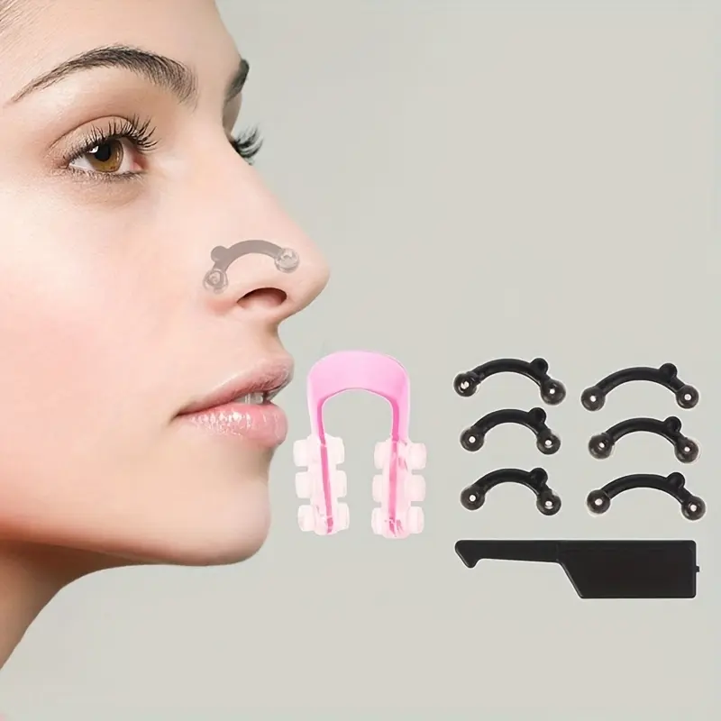 3-Piece Nasal Correction Kit: Invisible, Pain-Free, Nasal Correction Clips - Facial Training Corrector, Beauty Nose Clip Set