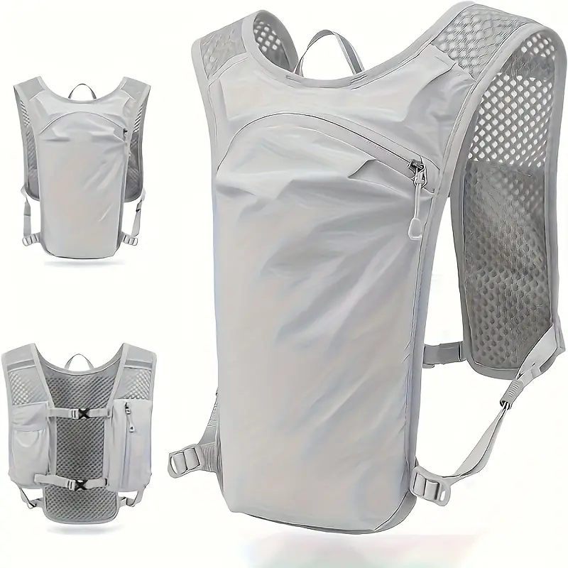 Unisex Adjustable Breathable Sports Vest Backpack, Ideal for Cycling, Running, Hiking, Bicycle Trail Marathons, with Water Bag Compatibility Bike Gear