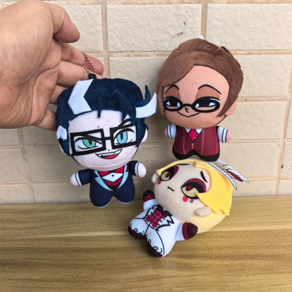 10cm Cute Hazbin Hotel Design Plush Charms - Alastor, Vox, Lucifer Smile Characters, 3V Bag Attachments, Cute Keychain Accessory, Soft Doll Keychain (Toys & Hobbies Classic & Novelty Toys)
