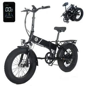 GARVEE20" x 4.0 Fat Tires Folding Electric Bike for Adults with 48V Removable Lithium Battery, 750W Peak Power, Large LCD Display, and 6 Levels of Pedal Assist for Commuting and Riding