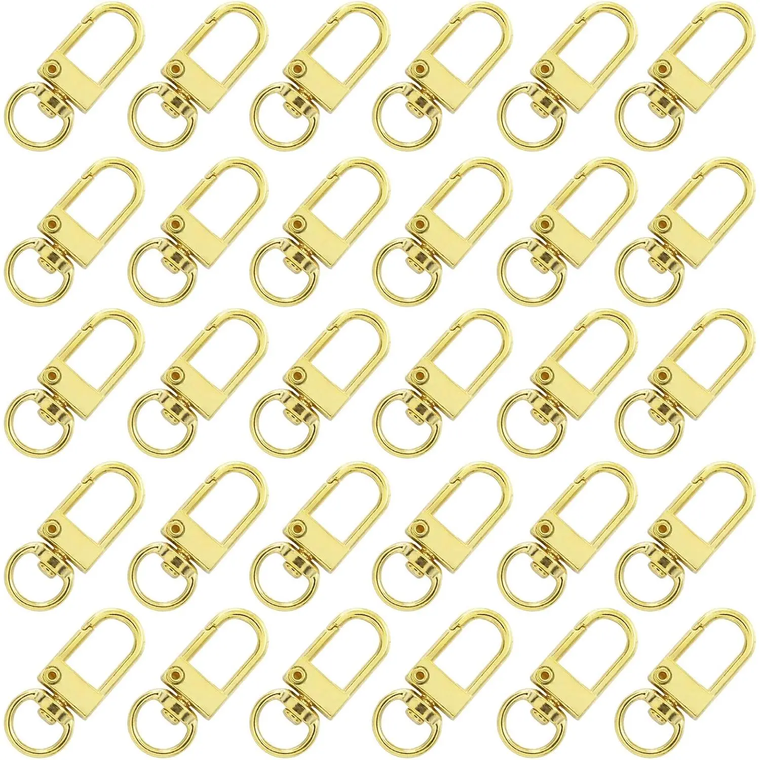 30 count Metal Lobster Claw Clasps,  | 360° Swivel Trigger Snap Hooks, Key Chain Hooks, For , Purse Making, Bags , Key Rings