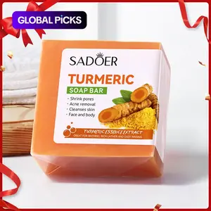 Handmade Turmeric Soap, Natural & Organic Handmade Comfort Soap for Body & Face, Exfoliating & Nourishing Soap for Daily Use, Natural Turmeric Bar Soap, Gift