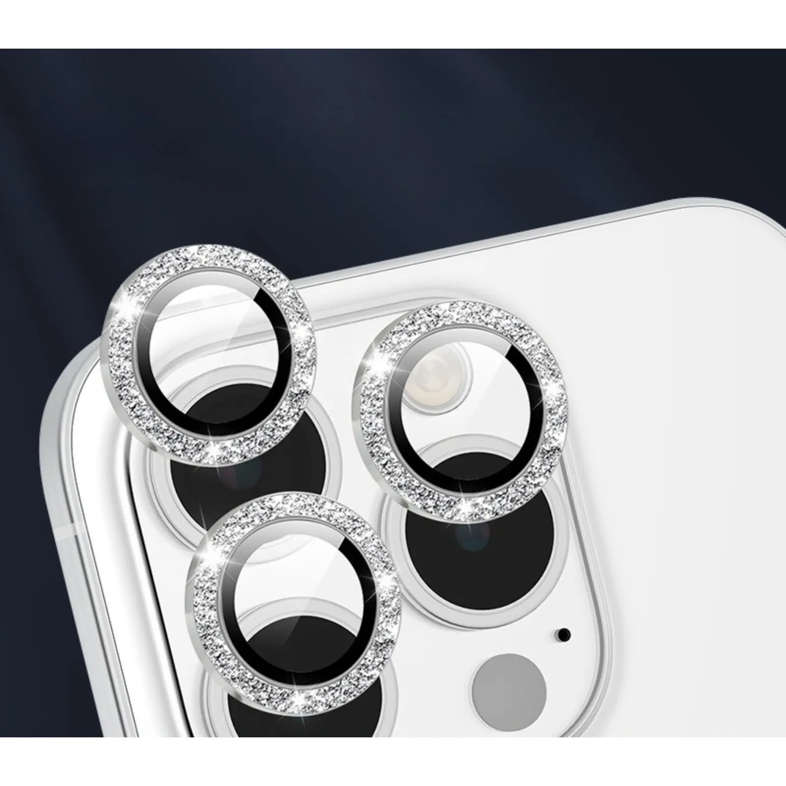 Silver Diamond Tempered Glass Camera Lens Screen Protector for iPhone 17 Pro Max, Glitter Rhinestone Camera Ring Cover, Luxury Smartphone Accessory for Girls (Sports & Outdoor Camping-Hiking Hammock Companion), Protection, Accessories, Mobile Accessory, P