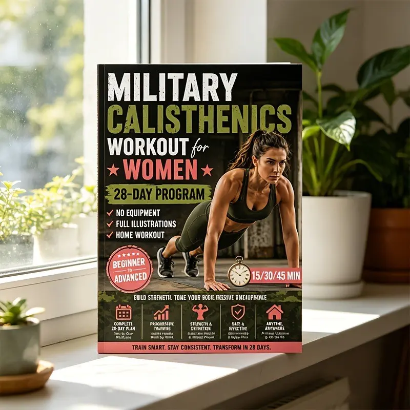 Military Calisthenics Workout for Women, Full Body Workout, Whole Body Workout, 28-Day Home Fitness Plan, No Equipment, Beginner Guide, Daily Exercise, Birthday Gift