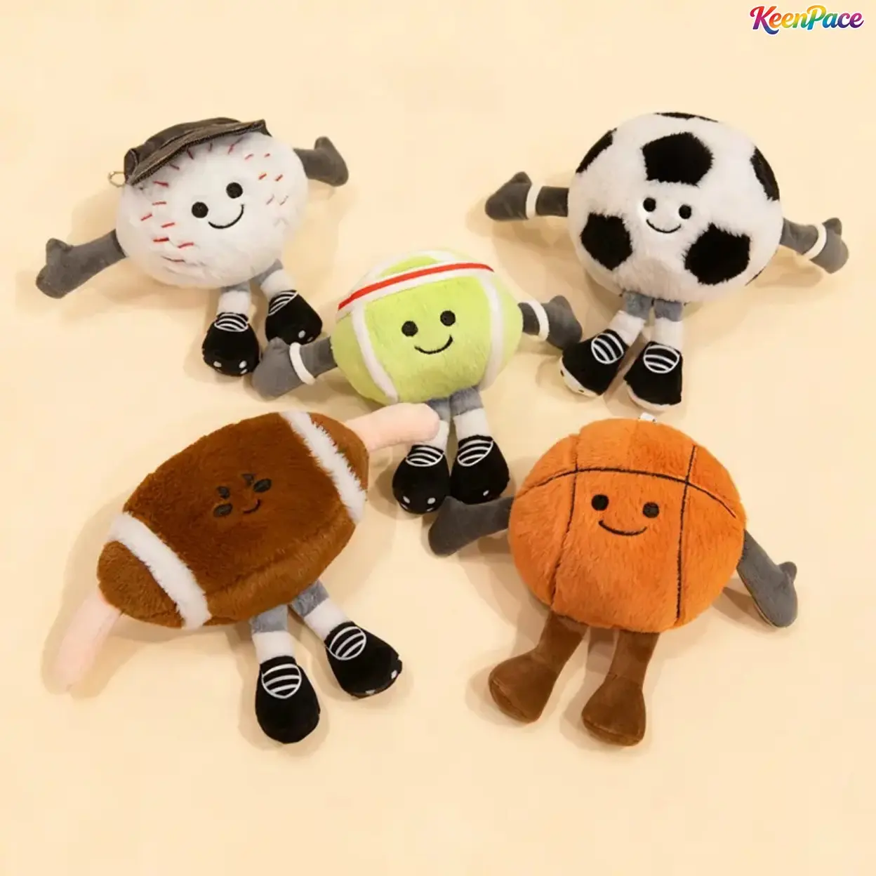 Sports Plush Ball Keychains, Football Basketball Tennis Golf Rugby Shaped Pendant, Cute Backpack Charms, Ideal Birthday Gifts
