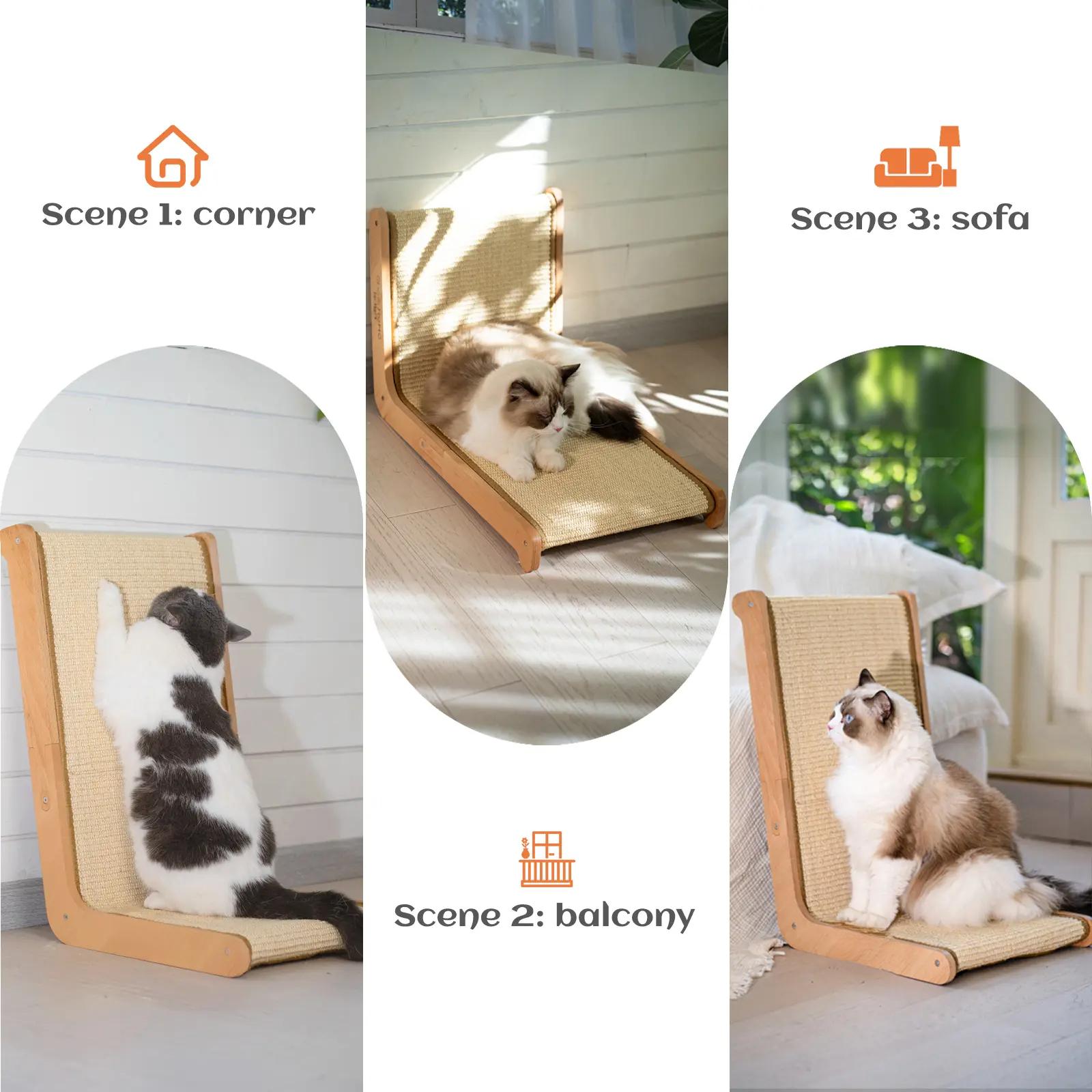 Widen Cat Scratcher, L Shaped Cat Scratching Board, 12.6"x23.6" Vertical Cat Scratch Cardboard, Wear-resistant Cat Scratching Post, Protects Cats from Scratching  for Indoor (Large)