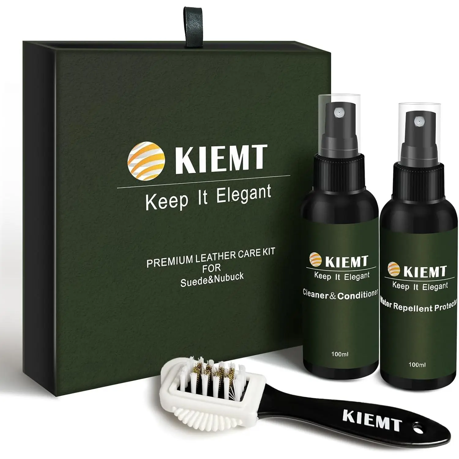 KIEMT  Suede and Nubuck Care kit,Leather Cleaner and Conditioner,Suede Protector ,Double  Leather,Suede Cleaner for Shoes,Couch,Boot,Furniture