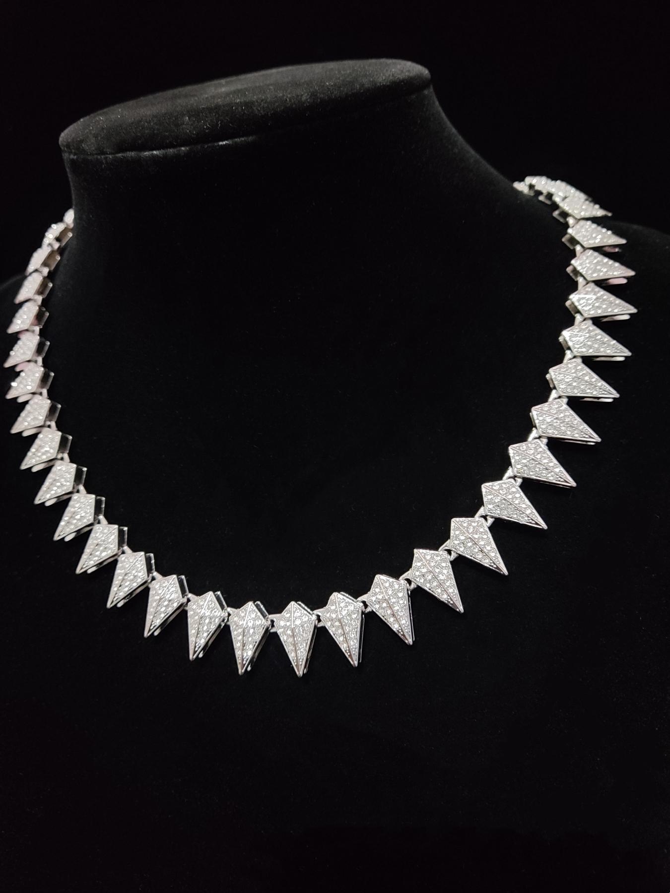 Rhinestone Decorated Rivet Shaped Chain Necklace, Fashion Zinc Alloy Exquisite Chain Jewelry for Women and Men, Casual All-match Accessories for Party, Daily Clothing Decoration, without Box