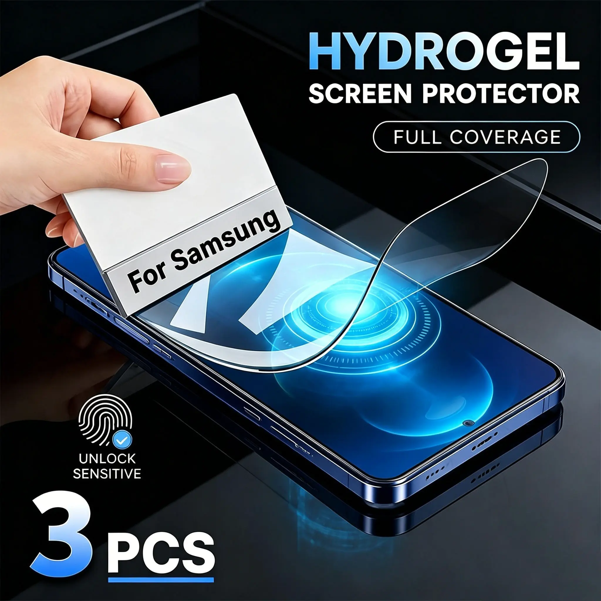 3 Pack Hydrogel Film Full Cover Compatible With Samsung Galaxy S26 S25 Ultra S25 FE Edge S24 S23 S22 Ultra S21 S20 Ultra Plus FE Note 20 Ultra 10 Plus Screen Protector Film