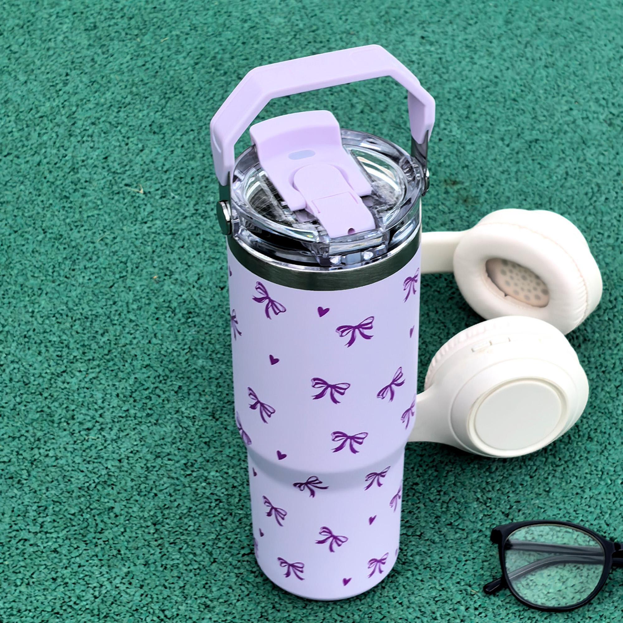 Insulated Stainless Steel Cup Stylish Tumbler, Butterfly Pattern, Dual-Layer Insulation, Leak-Proof Design, Perfect for Outdoor & Office Use #GLOBAL PICKS