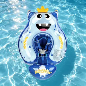 Swimbobo Inflatable Baby Swim Ring, Adjustable Shoulder Straps, Breathable 3D Mesh, Anti-Slip Base, Safe Water Play for Babies