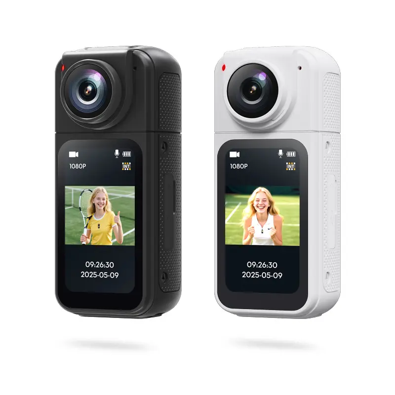 New 2.7K Wi-Fi Thumb Camera, Ultra-Long Battery Life, 180 °   Rotating Neck Mount Action Camera for Outdoor Vlogging