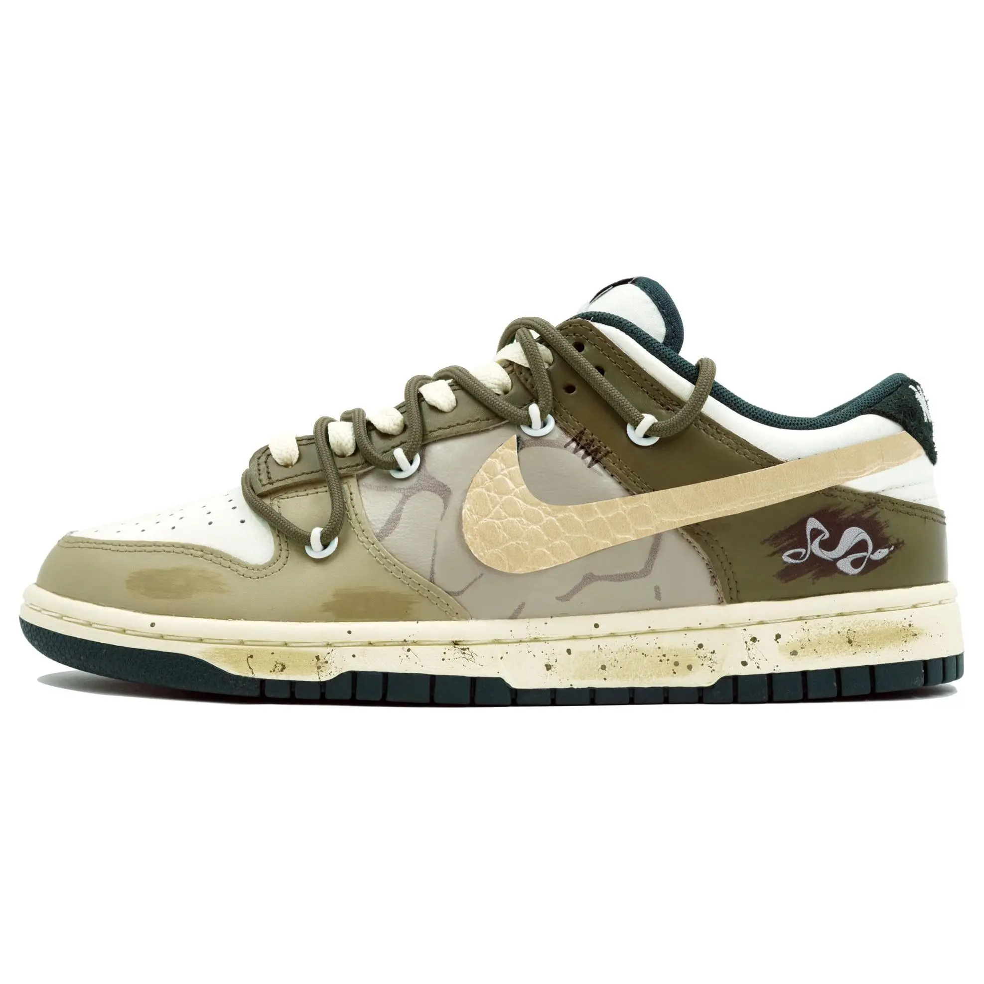 Nike Dunk Custom Sneakers: Chinese New Year Dragon Design, Unisex Low-Top, Breathable, Non-Slip, Comfortable, Stylish Verifiable, with credentials and supporting global authentication