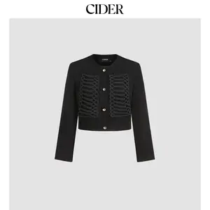 Cider [size 2-10] Solid Knot Design Button Jacket Dealsforyou